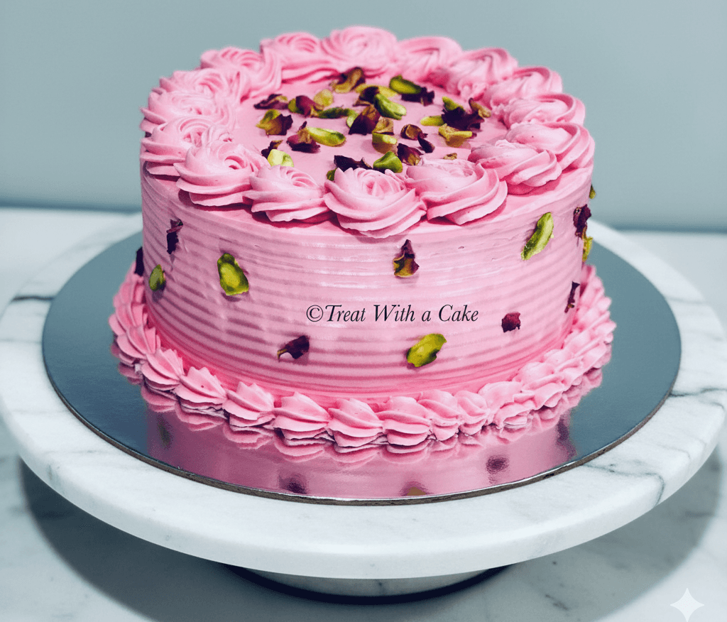 Rose Pista Cake