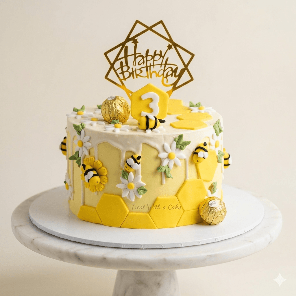 Bee theme cake