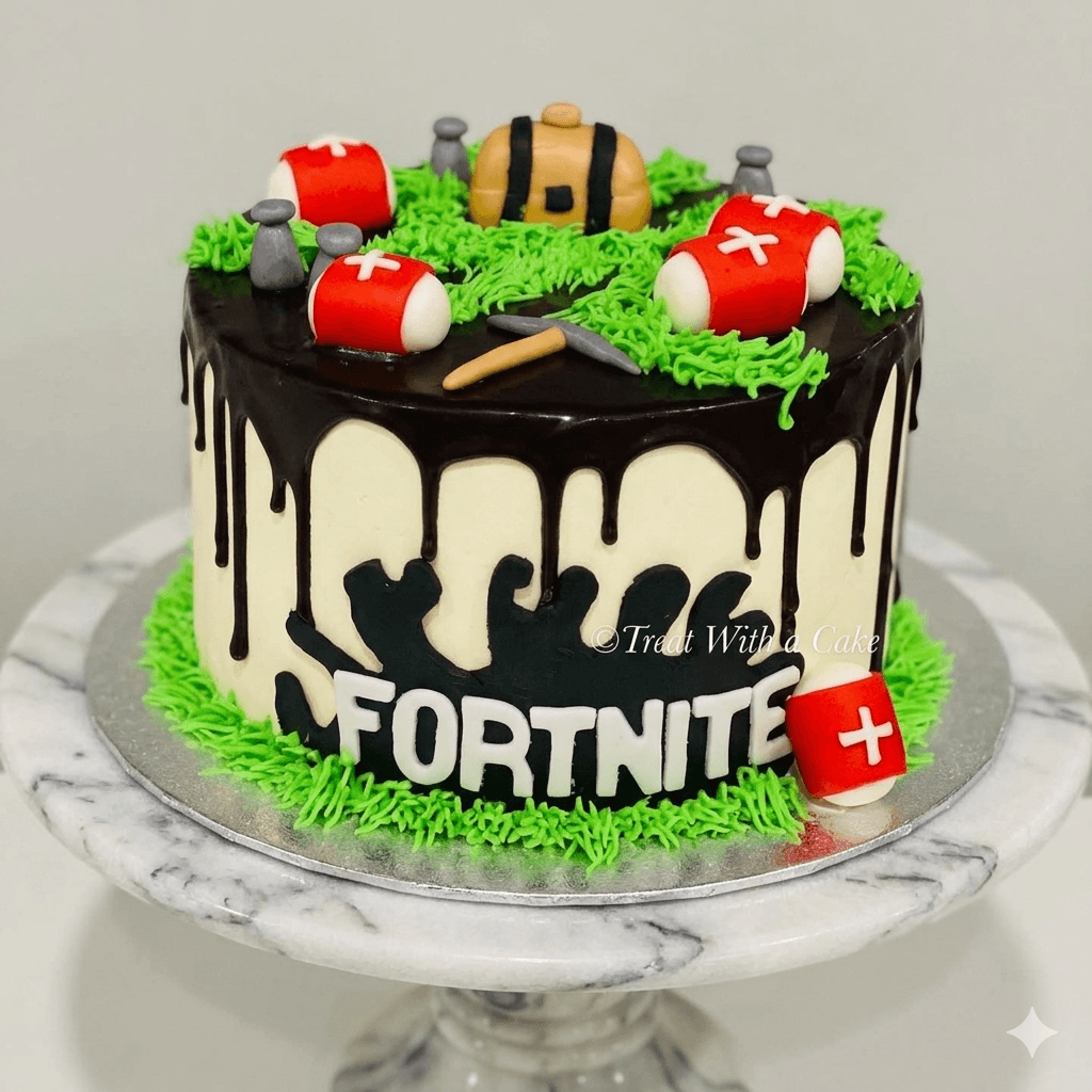 Fortnite theme cake