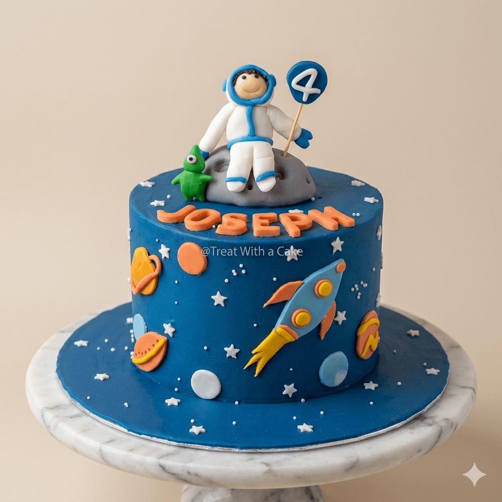 Astronaut theme cake